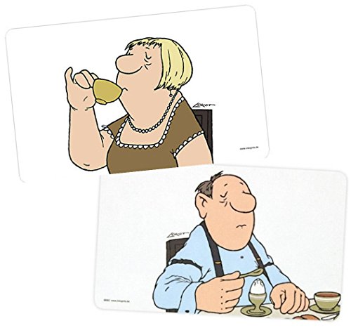 inkognito - Frühstücksbrettchen "Loriot" - Set aus Frau + Mann von Vier Treff