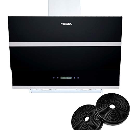 VIESTA DH900XE kopffreie Dunstabzugshaube 90cm 320W inkl. Aktivkohlefilter für Abluft & Umluft, Edelstahl-Schwarzglas Kopffreihaube Wandhaube mit Touch Control, LED VIESTA DH900XE kopffreie Dunstabzugshaube 90cm 320W inkl. Aktivkohlefilter für Abluft & Umluft, Edelstahl-Schwarzglas Kopffreihaube Wandhaube mit Touch Control, LED von Viesta