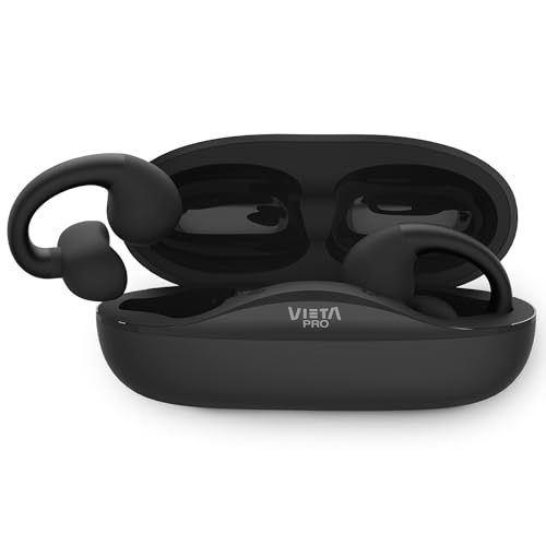Vieta Pro Open Kabellose Kopfhörer mit Bluetooth 5.4, Touch-Steuerung und Open-Ear-Design, Kopfhörer mit Mikrofon und Akku, 15 Stunden Akkulaufzeit, wasserdicht, mit Ladebox von Vieta Pro