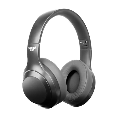 Vieta Pro Silence 2 Kopfhörer, Bluetooth 5.3, aktive Geräuschunterdrückung, AUX-Eingang, Mikrofon inklusive, Dual-Pairing-Funktion, verstellbares Kopfband, Akku bis zu 40 Stunden. von Vieta Pro