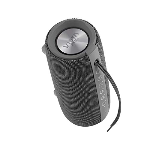 Vieta Pro Upper 2 Lautsprecher, mit Bluetooth 5.0, True Wireless, Mikrofon, Radio FM, 10 Stunden Laufzeit, IPX6-Wasserdichtigkeit, AUX-Eingang, Direktknopf zum virtuellen Assistenten; Farbe Grau, VM-BS56LG von Vieta Pro