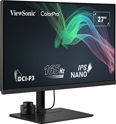 ViewSonic ColorPro VP2776 68,6 cm (27 Zoll) Fotografen Monitor mit Kalibrierfunktion (QHD, IPS, 100% sRGB, ColorPro Wheel, USB-C inkl. Ladefunktion, HDMI, DP, 5 Jahre Austauschservice) Schwarz von ViewSonic