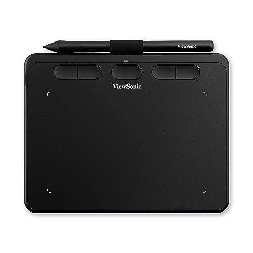 ViewSonic PF720 Grafiktablett, 7 Zoll, tragbar und vielseitig einsetzbar für Studenten und Kreative, 8.192 Stiftdruckstufen und +-60 Grad Neigung, kompatibel mit Mac und Windows von ViewSonic