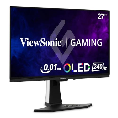 VIEWSONIC XG272-2K-OLED Gaming Monitor - QHD, 240Hz, USB-C, weiß - 0,02ms, AMD FreeSync Premium, HDMI, DisplayPort, von ViewSonic