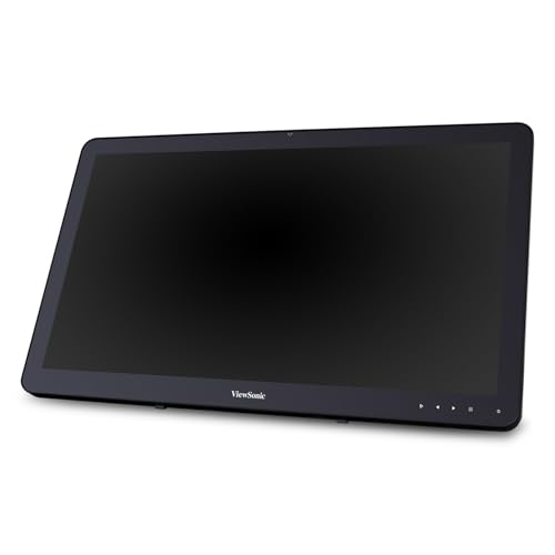 Viewsonic TD2430 59,9 cm (24 Zoll) Touch Monitor (Full-HD, HDMI, DP, USB 3.0 Hub, 4 Jahre Austauschservice) Schwarz von ViewSonic