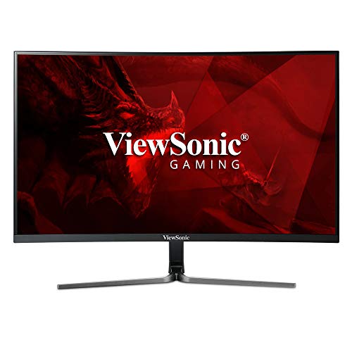 Viewsonic VX2458-C-MHD 60 cm (24 Zoll) Curved Gaming Monitor (Full-HD, FreeSync, 1 ms, 144 Hz, HDMI, DP, geringer Input Lag) Schwarz von ViewSonic