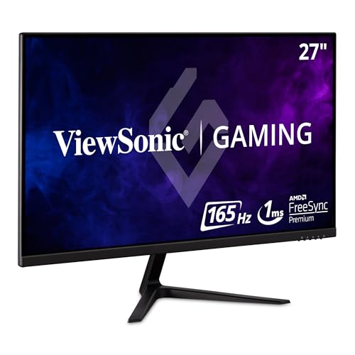 Viewsonic VX2718-P-MHD 68,6 cm (27 Zoll) Gaming Monitor (Full-HD, Adaptive Sync, 1 ms, 165 Hz, HDMI, DP, geringer Input Lag, Lautsprecher) Schwarz von ViewSonic