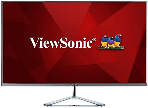 Viewsonic VX3276-2K-MHD-2 80 cm (32 Zoll) Büro Monitor (WQHD, IPS-Panel, HDMI, DP, mDP, Eye-Care, Eco-Mode, Lautsprecher, 3 Jahre Austauschservice) Silber-Schwarz von ViewSonic