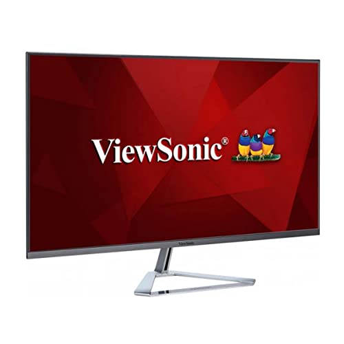 Viewsonic VX3276-MHD-3 80 cm (32 Zoll) Büro Monitor (Full-HD, IPS-Panel, HDMI, DP, Eye-Care, Eco-Mode, Lautsprecher, 3 Jahre Austauschservice) Silber-Schwarz von ViewSonic