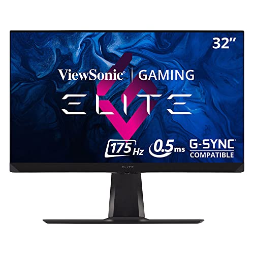 Viewsonic XG320Q 80 cm (32 Zoll) Gaming Monitor (QHD, IPS-Panel, Quantum Dot, 99% AdobeRGB, 1 ms, 165 Hz, G-Sync compatible, HDR 600, RGB Beleuchtung, HDMI, DP, höhenverstellbar) Schwarz von ViewSonic