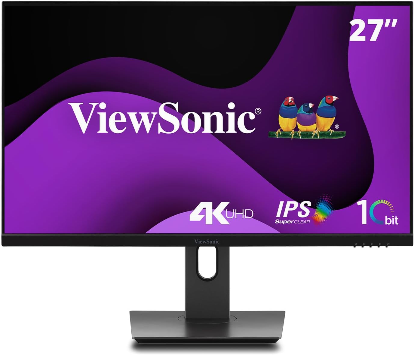 ViewSonic VG2762-4K 27 4K IPS Monitor, HDMI x2, DisplayPort, Anti-Glare, VESA Compatible, 10-bit, HDR10, Ergonomic, Eye ProTech [Energieklasse F] (VG2762-4K) von Viewsonic