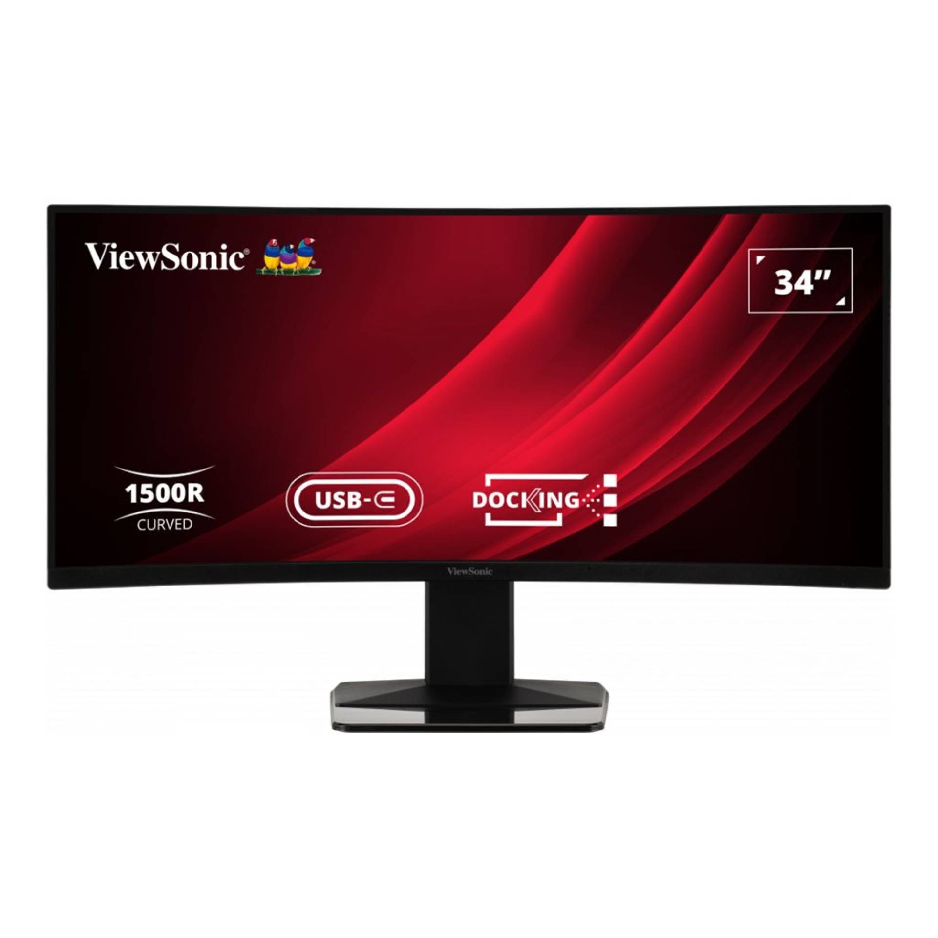 ViewSonic VG3419C - LED-Monitor - gebogen - 86.4 cm (34) - 3440 x 1440 UWQHD @ 120 Hz - VA - 300 cd/m² - 3000:1 - HDR10 - 0.4 ms - HDMI, DisplayPort, USB-C - Lautsprecher (VG3419C) von Viewsonic