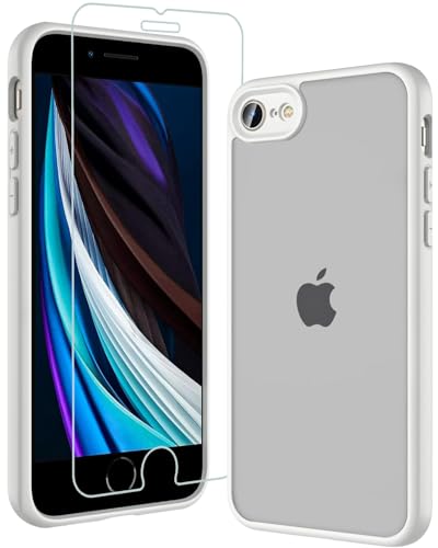 Hülle für iPhone SE 2022/2020 iPhone 8/7, iPhone SE 2022 Hülle mit 1 Stück Schutzfolie, [Militärischer Falltest] Stoßfest Dünn Matt Handyhülle für iPhone SE 2022/2020 iPhone 8/7 4,7 Zoll (Grau) von Vigamen