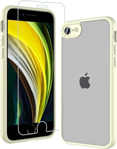 Hülle für iPhone SE 2022/2020 iPhone 8/7, iPhone SE 2022 Hülle mit 1 Stück Schutzfolie, [Militärischer Falltest] Stoßfest Dünn Matt Handyhülle für iPhone SE 2022/2020 iPhone 8/7 4,7 Zoll (Weiß) von Vigamen