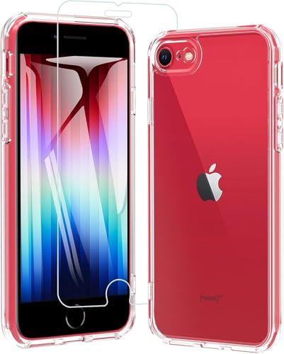 Hülle für iPhone SE 2022/2020 iPhone 8/7, iPhone SE 2022 Hülle mit 1 Stück Schutzfolie, [Militärischer Falltest] Stoßfest Dünn Matt Handyhülle für iPhone SE 2022/2020 iPhone 8/7 4,7 Zoll (Klar) von Vigamen