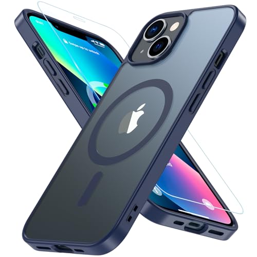 Vigamen Hülle für iPhone 13|iPhone 14, iPhone 13 Hülle, Magnetisch Handyhülle iPhone 13 mit Displayschutzfolie Stoßfest Dünn Slim Case für iPhone 13|iPhone 14 6,1 Zoll, Blau Vigamen Hülle für iPhone 13|iPhone 14, iPhone 13 Hülle, Magnetisch Handyhülle iPhone 13 mit Displayschutzfolie Stoßfest Dünn Slim Case für iPhone 13|iPhone 14 6,1 Zoll, Blau von Vigamen