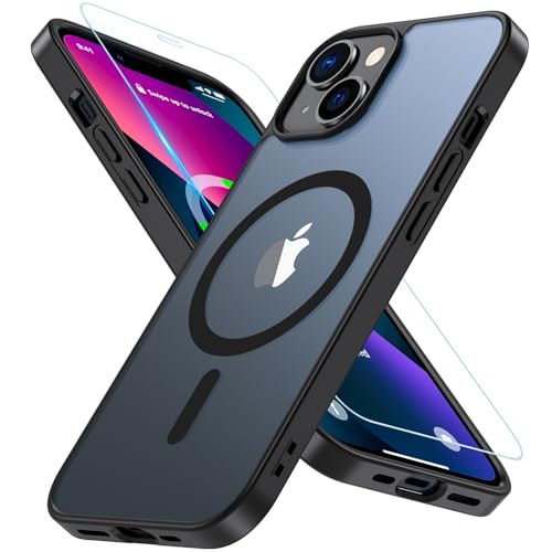 Vigamen Hülle für iPhone 13|iPhone 14, iPhone 13 Hülle, Magnetisch Handyhülle iPhone 13 mit Displayschutzfolie Stoßfest Dünn Slim Case für iPhone 13|iPhone 14 6,1 Zoll, Schwarz Vigamen Hülle für iPhone 13|iPhone 14, iPhone 13 Hülle, Magnetisch Handyhülle iPhone 13 mit Displayschutzfolie Stoßfest Dünn Slim Case für iPhone 13|iPhone 14 6,1 Zoll, Schwarz von Vigamen