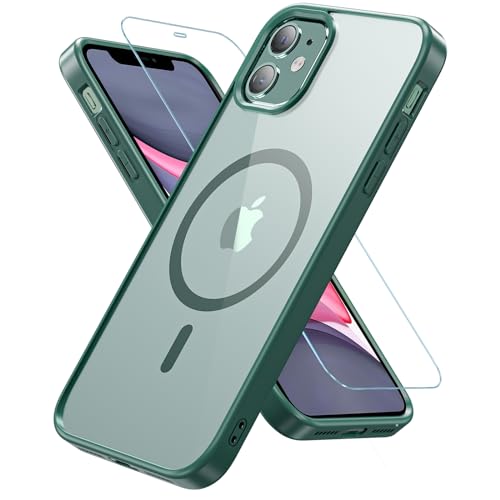 Vigamen für iPhone 11 Hülle, Handyhülle iPhone 11 mit Displayschutzfolie, [Schutz in Militärqualität] Magnetisch Hülle iPhone 11 Stoßfest Dünn Outdoor Case für iPhone 11, Grün von Vigamen
