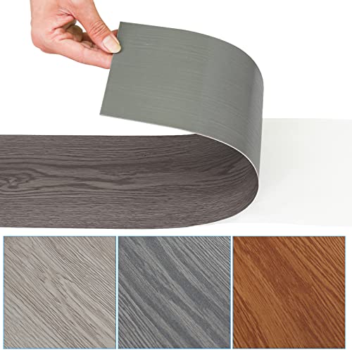 Vigevee PVC Bodenbelag Selbstklebend, Vinylboden Rutschfest, Wasserfest, Vinyl Laminat Rutschfeste Dekor-Dielen für Fußbodenheizung - 91,5cm x 15,2cm x 1.5mm - 0.98 m² / 7 Fliesen (Dark Oak) von Vigevee