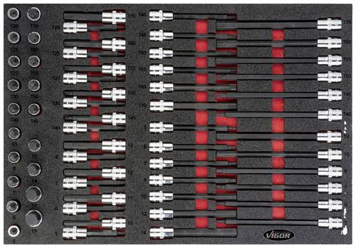 Vigor V4727 Schraubendrehereinsatz-Set V4727 von Vigor