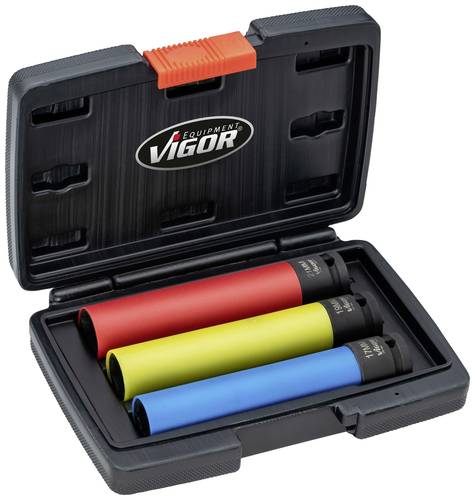 Vigor V5933/3 Außen-Sechskant Steckschlüsseleinsatz-Set 17 mm, 19 mm, 21mm 3teilig 1/2  (12.5 mm) von Vigor