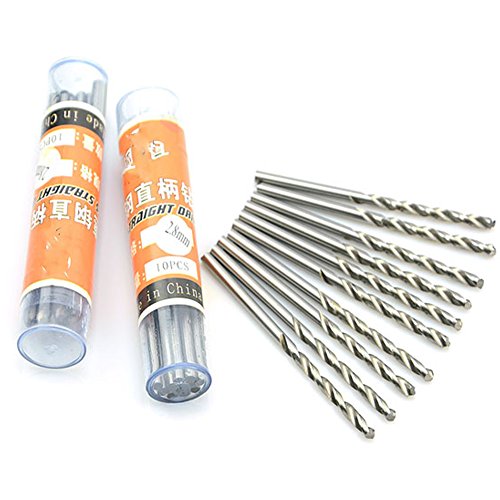 10 Stück 1,7 mm Mikro-HSS-Spiralbohrer, Mini-Elektrobohrer, gerader Schaft, Metallbohrer von VigorQ