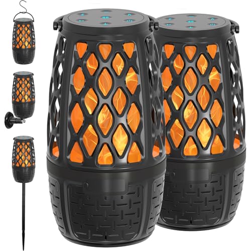 Viiwuu Outdoor Bluetooth Speaker with Light, Decor, Tech Gadget Cool Stuff, Sync up to 100 Wireless Portable Speaker with Wall Mount/Stake/Hook, Waterproof for Patio/Yard/Party/Camping, 2 Pack von Viiwuu