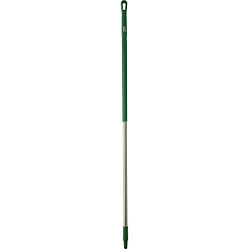 Vikan 29392 59" Stainless Steel Handle with Threaded Tip, 1-7/32" Diameter, Green von Vikan