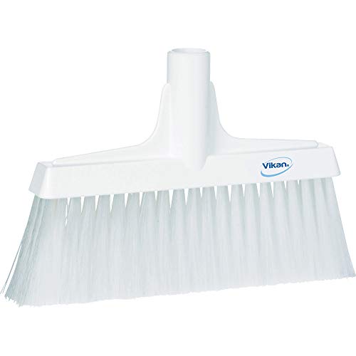 Vikan 31045 Fine Sweep Floor Broom Head, Polypropylene Block, 10-1/4" Polyester Bristle, White von Vikan