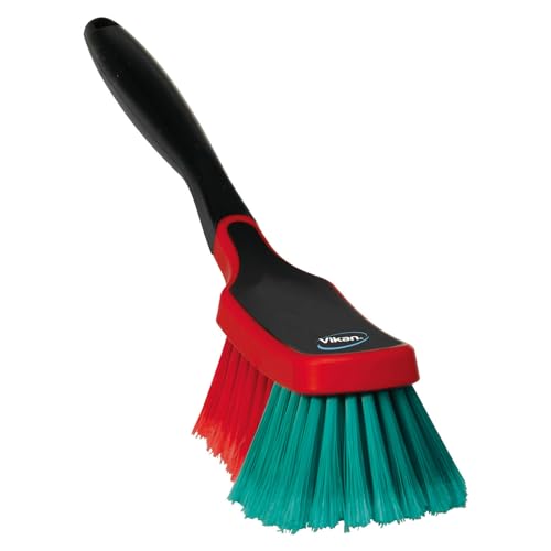 Vikan 525252 Multibürste/Felgenbürste, 310 mm x 290 mm, Weiche gesplisste Borsten, Schwarz – Premium-Bürste zur Felgenreinigung von Vikan