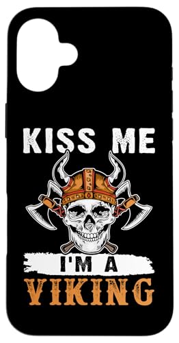 Nordische Mythologie: Kiss Me I'm A Viking Hülle für iPhone 16 Plus von Viking And Norse Mythology Celtic Designs