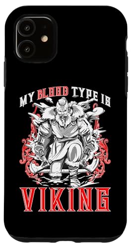 Nordische Mythologie: Meine Blutgruppe ist Wikinger Hülle für iPhone 11 von Viking And Norse Mythology Celtic Designs