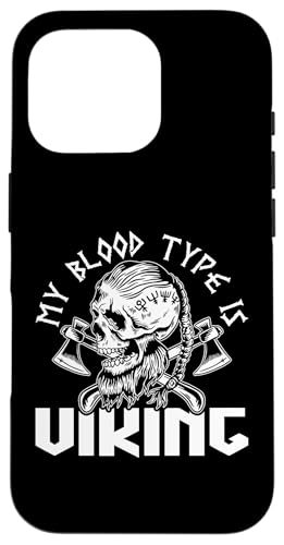 Nordische Mythologie: Meine Blutgruppe ist Wikinger Hülle für iPhone 16 Pro von Viking And Norse Mythology Celtic Designs