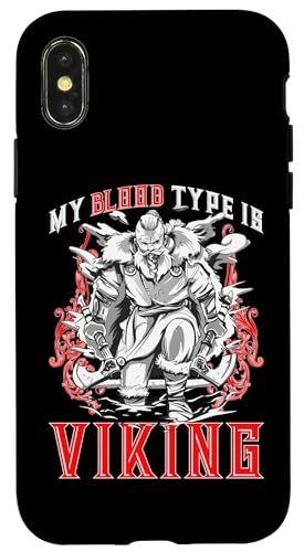 Nordische Mythologie: Meine Blutgruppe ist Wikinger Hülle für iPhone X/XS von Viking And Norse Mythology Celtic Designs