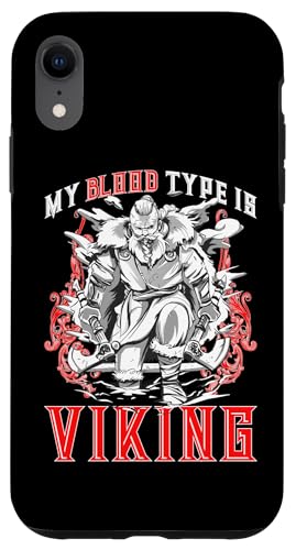 Nordische Mythologie: Meine Blutgruppe ist Wikinger Hülle für iPhone XR von Viking And Norse Mythology Celtic Designs