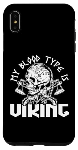 Nordische Mythologie: Meine Blutgruppe ist Wikinger Hülle für iPhone XS Max von Viking And Norse Mythology Celtic Designs