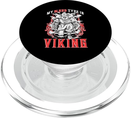 Nordische Mythologie: Meine Blutgruppe ist Wikinger PopSockets PopGrip für MagSafe von Viking And Norse Mythology Celtic Designs