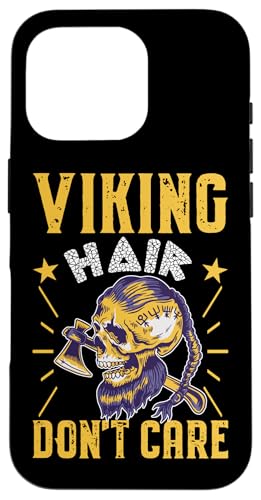 Nordische Mythologie: Wikingerhaar kümmert sich nicht Hülle für iPhone 16 Pro von Viking And Norse Mythology Celtic Designs