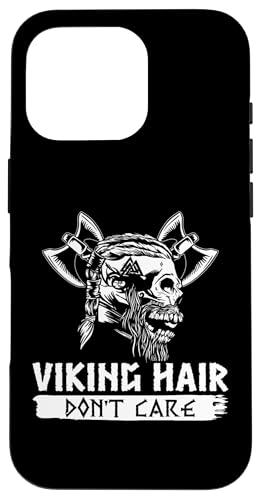 Nordische Mythologie: Wikingerhaar kümmert sich nicht Hülle für iPhone 16 Pro von Viking And Norse Mythology Celtic Designs