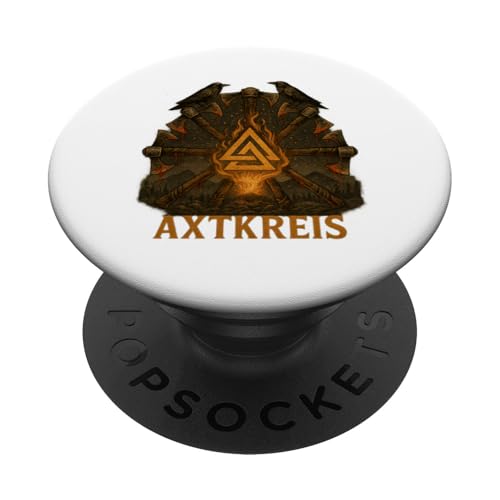 Axtkreis Wikinger Halloween Design mit Valknut und Raben PopSockets Klebender PopGrip Axtkreis Wikinger Halloween Design mit Valknut und Raben PopSockets Klebender PopGrip von Viking Collection by C.B.L