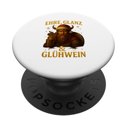 Ehre Glanz & Glühwein – Wikinger Weihnachtsdesign PopSockets Klebender PopGrip Ehre Glanz & Glühwein – Wikinger Weihnachtsdesign PopSockets Klebender PopGrip von Viking Collection by C.B.L