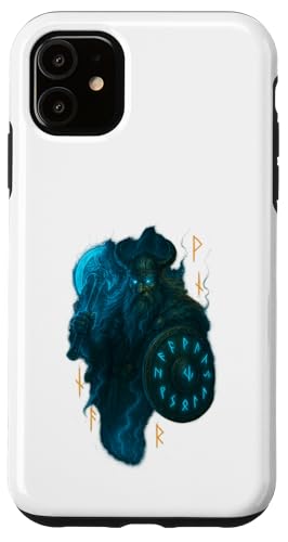 Geister Wikinger Halloween Design Runen Schild Axt Hülle für iPhone 11 von Viking Collection by C.B.L