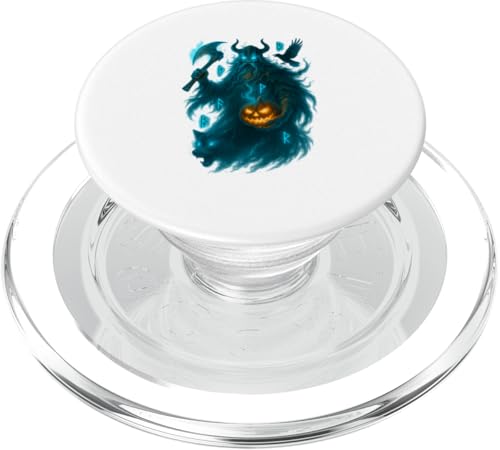 Geisterwikinger mit Kürbis und Wolf Halloween Design PopSockets PopGrip für MagSafe Geisterwikinger mit Kürbis und Wolf Halloween Design PopSockets PopGrip für MagSafe von Viking Collection by C.B.L