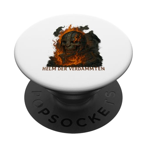 Helm der Verdammten Wikinger Halloween Design mit Feuer PopSockets Klebender PopGrip Helm der Verdammten Wikinger Halloween Design mit Feuer PopSockets Klebender PopGrip von Viking Collection by C.B.L