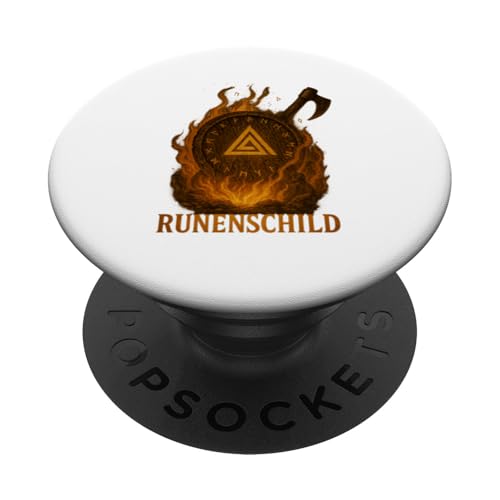 Runenschild Wikinger Halloween Design mit Valknut und Axt PopSockets Klebender PopGrip Runenschild Wikinger Halloween Design mit Valknut und Axt PopSockets Klebender PopGrip von Viking Collection by C.B.L