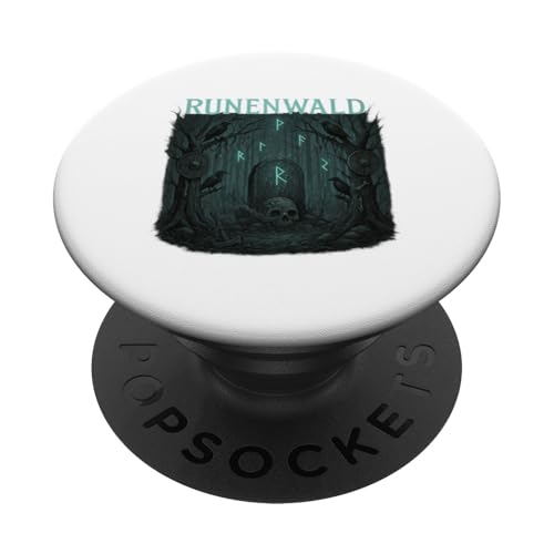 Runenwald Wikinger Halloween Design mit Nebel und Raben PopSockets Klebender PopGrip Runenwald Wikinger Halloween Design mit Nebel und Raben PopSockets Klebender PopGrip von Viking Collection by C.B.L