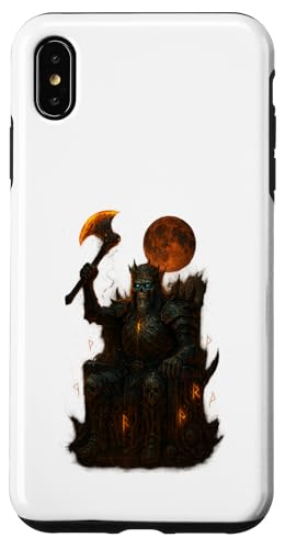 Untoter Wikinger König Halloween Design Blutmond Axt Hülle für iPhone XS Max von Viking Collection by C.B.L