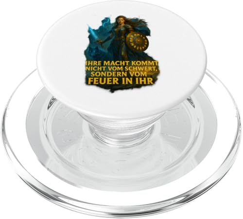Walküre mit Schwert, Runenschild und Sturmwolf PopSockets PopGrip für MagSafe Walküre mit Schwert, Runenschild und Sturmwolf PopSockets PopGrip für MagSafe von Viking Collection by C.B.L