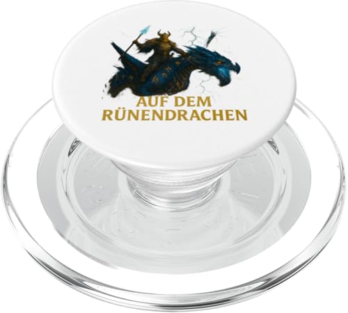 Wikinger Design Auf dem Rünendrachen mit Speer PopSockets PopGrip für MagSafe von Viking Collection by C.B.L