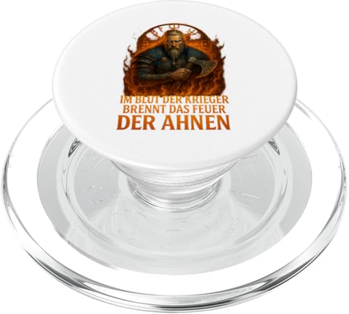 Wikinger Design Feuer der Ahnen im Kriegerblut PopSockets PopGrip für MagSafe von Viking Collection by C.B.L